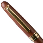 Stylo rotatif en noyer et laiton à encre bleue Dokumental dixième vue