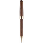 Stylo rotatif en noyer et laiton à encre bleue Dokumental cinquième vue
