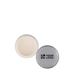 Baume à lèvres fruité en pot transparent assorti 12 g couleur transparent avec zone d'impression