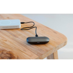 Écouteurs sans fil BrandCharger avec boîtier USB-C couleur gris graphite deuxième vue