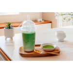 Gobelet RPET avec couvercle vissé et paille 500 ml couleur transparent quatrième vue