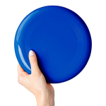 Frisbee en plastique recyclé rigide, d’un diamètre de 21 cm couleur bleu deuxième vue