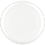 Frisbee en plastique recyclé rigide, d’un diamètre de 21 cm couleur blanc deuxième vue