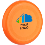 Frisbee en plastique recyclé rigide, d’un diamètre de 21 cm couleur orange quatrième vue