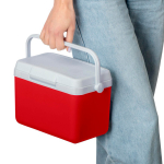 Glacière rigide isolante avec poignée robuste, capacité 4 L couleur rouge troisième vue
