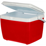 Glacière rigide double paroi avec poignée, capacité 13 L couleur rouge troisième vue
