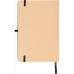 Carnet A5 kraft rigide avec élastique et pages lignées couleur noir troisième vue