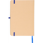 Carnet A5 kraft rigide avec élastique et pages lignées couleur bleu deuxième vue