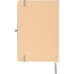 Carnet A5 kraft rigide avec élastique et pages lignées couleur argenté deuxième vue
