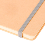 Carnet A5 kraft rigide avec élastique et pages lignées couleur argenté cinquième vue