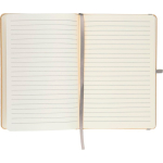 Carnet A5 kraft rigide avec élastique et pages lignées couleur argenté sixième vue