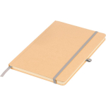 Carnet A5 kraft rigide avec élastique et pages lignées couleur argenté huitième vue