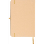 Carnet A5 kraft rigide avec élastique et pages lignées couleur doré deuxième vue