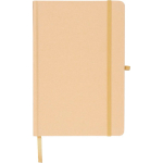 Carnet A5 kraft rigide avec élastique et pages lignées couleur doré sixième vue