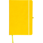 Carnet A5 en PU recyclé avec marque-page et pages lignées couleur jaune deuxième vue