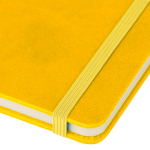 Carnet A5 en PU recyclé avec marque-page et pages lignées couleur jaune cinquième vue