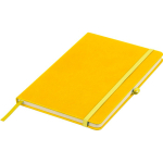 Carnet A5 en PU recyclé avec marque-page et pages lignées couleur jaune septième vue