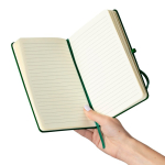 Carnet A5 en PU recyclé avec marque-page et pages lignées couleur vert sixième vue