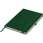 Carnet A5 en PU recyclé avec marque-page et pages lignées couleur vert septième vue