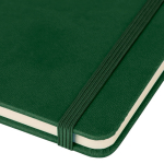 Carnet A5 en PU recyclé avec marque-page et pages lignées couleur vert huitième vue