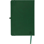 Carnet A5 en PU recyclé avec marque-page et pages lignées couleur vert neuvième vue
