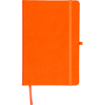 Carnet A5 en PU recyclé avec marque-page et pages lignées couleur orange huitième vue