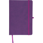 Carnet A5 en PU recyclé avec marque-page et pages lignées couleur violet sixième vue