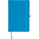 Carnet A5 en PU recyclé avec marque-page et pages lignées couleur bleu ciel sixième vue