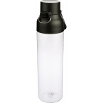 Bouteille en Tritan transparente avec bouchon coloré à pression 750 ml couleur noir quatrième vue