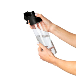 Bouteille en Tritan transparente avec bouchon coloré à pression 750 ml couleur noir sixième vue