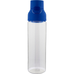 Bouteille en Tritan transparente avec bouchon coloré à pression 750 ml couleur bleu troisième vue