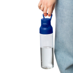 Bouteille en Tritan transparente avec bouchon coloré à pression 750 ml couleur bleu sixième vue