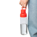 Bouteille en Tritan transparente avec bouchon coloré à pression 750 ml couleur rouge septième vue