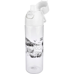 Bouteille en Tritan transparente avec bouchon coloré à pression 750 ml couleur blanc cinquième vue