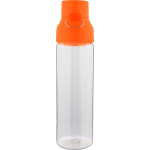 Bouteille en Tritan transparente avec bouchon coloré à pression 750 ml couleur orange cinquième vue