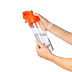 Bouteille en Tritan transparente avec bouchon coloré à pression 750 ml couleur orange sixième vue