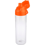 Bouteille en Tritan transparente avec bouchon coloré à pression 750 ml couleur orange septième vue