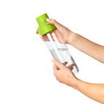 Bouteille en Tritan transparente avec bouchon coloré à pression 750 ml couleur vert lime deuxième vue