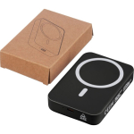 Batterie externe recyclée USB-C et sans fil 15 W 10 000 mAh couleur noir cinquième vue