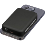 Batterie externe recyclée USB-C et sans fil 15 W 10 000 mAh couleur noir huitième vue