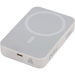 Batterie externe recyclée USB-C et sans fil 15 W 10 000 mAh couleur blanc deuxième vue