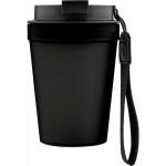 Gobelet transparent avec couvercle vissé et dragonne 350 ml couleur noir sixième vue