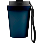 Gobelet transparent avec couvercle vissé et dragonne 350 ml couleur bleu deuxième vue
