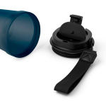 Gobelet transparent avec couvercle vissé et dragonne 350 ml couleur bleu quatrième vue