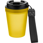 Gobelet transparent avec couvercle vissé et dragonne 350 ml couleur jaune sixième vue