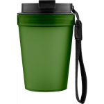 Gobelet transparent avec couvercle vissé et dragonne 350 ml couleur vert deuxième vue