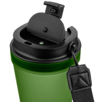 Gobelet transparent avec couvercle vissé et dragonne 350 ml couleur vert quatrième vue