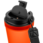 Gobelet transparent avec couvercle vissé et dragonne 350 ml couleur orange quatrième vue