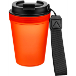 Gobelet transparent avec couvercle vissé et dragonne 350 ml couleur orange cinquième vue