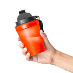 Gobelet transparent avec couvercle vissé et dragonne 350 ml couleur orange sixième vue
